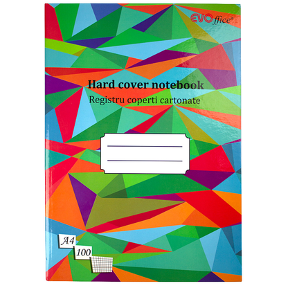 Registru tip caiet, A4 coperti cartonate color 100 file - matematica