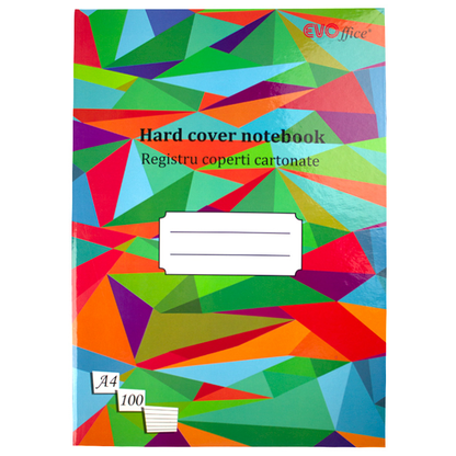 Registru tip caiet, A4 coperti cartonate color 100 file - dictando