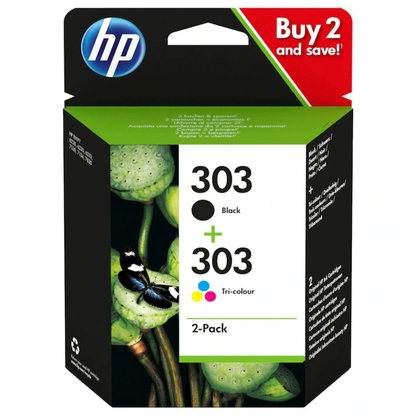 Set 2 buc cartus cerneala, original HP, OEM 303 black + tricolor